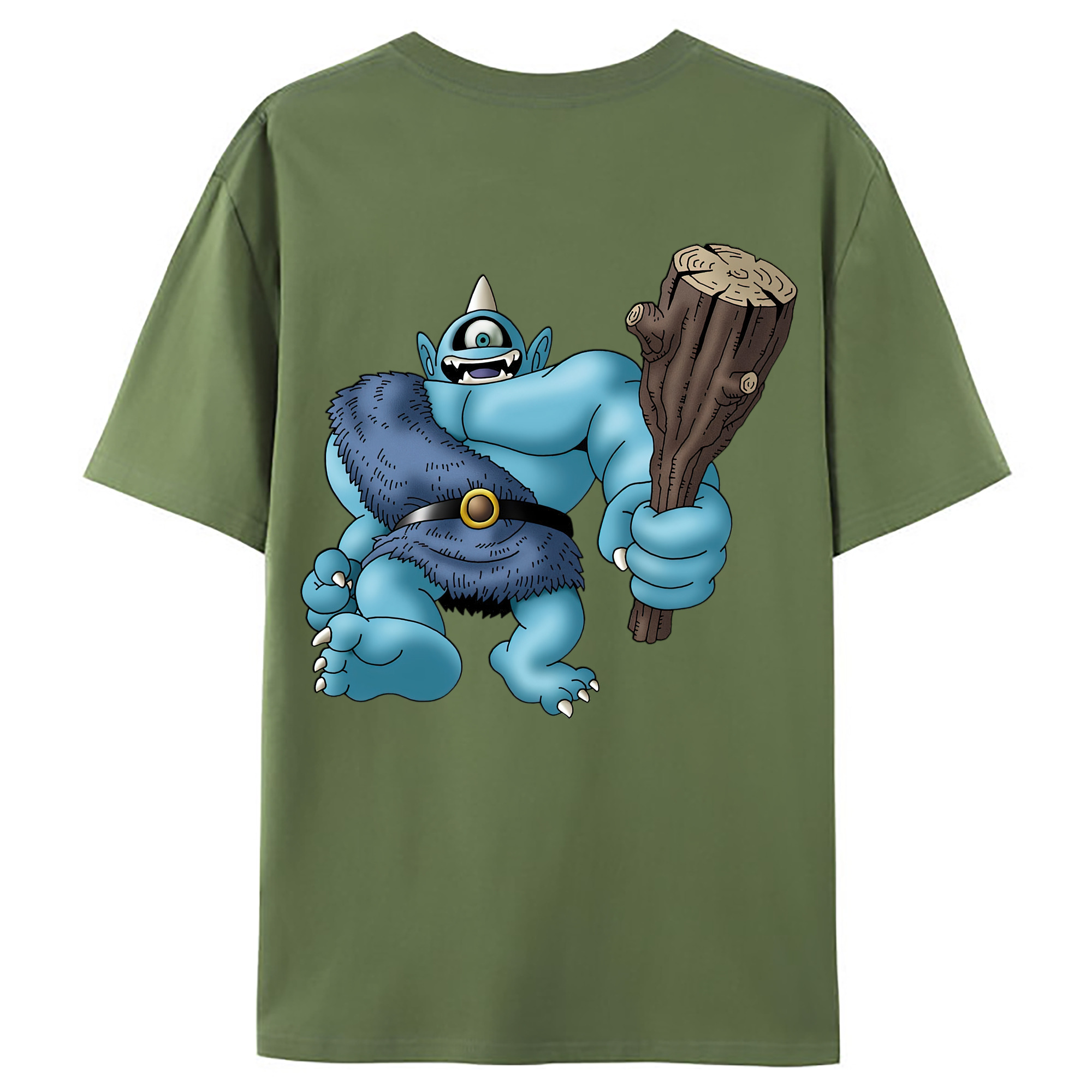 （画像用） ドラゴンクエスト Doragon Kuesuto Dragon Quest 綿100％ メンズ半袖Tシャツ（バックプリント） 通気性